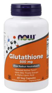Now Foods Glutathione 500 mg with Milk Thistle Extract & Alpha Lipoic Acid