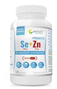 WISH Pharmaceutical Selenium 200 mcg + Zinc 15 mg + Prebiotic