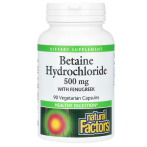 Natural Factors Betaine Hydrochloride with Fenugreek 500 mg