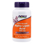 Now Foods Alpha Lipoic Acid 600 mg with Grape Seed Extract & Bioperine Apetito kontrolė Svorio valdymas