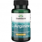Swanson L-Arginine 500 mg Azoto oksido stiprintuvai L-argininas Amino rūgštys Prieš treniruotę ir energija