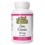 Natural Factors Zinc Citrate 50 mg