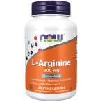 Now Foods L-Arginine 500 mg L-argininas Amino rūgštys Prieš treniruotę ir energija