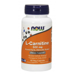 Now Foods L-Carnitine 500 mg L-karnitinas Amino rūgštys Svorio valdymas