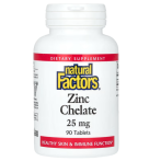 Natural Factors Zinc Chelate 25 mg