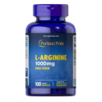 Puritan's Pride L-Arginine 1000 mg L-argininas Azoto oksido stiprintuvai Amino rūgštys Prieš treniruotę ir energija