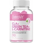 OstroVit CLA+Green Tea+L-Carnitine L-karnitinas Žalioji arbata Apetito kontrolė Svorio valdymas
