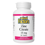 Natural Factors Zinc Citrate 15 mg