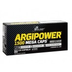 Olimp ArgiPower Mega Caps Azoto oksido stiprintuvai L-argininas Amino rūgštys Prieš treniruotę ir energija